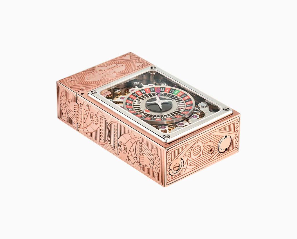 Dupont Pink Gold Casino Pocket Complication Lighter