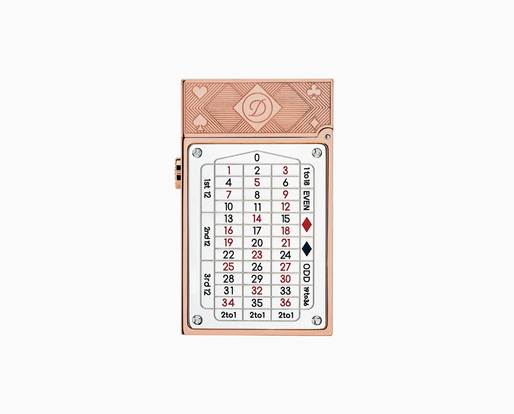 Dupont Pink Gold Casino Pocket Complication Lighter