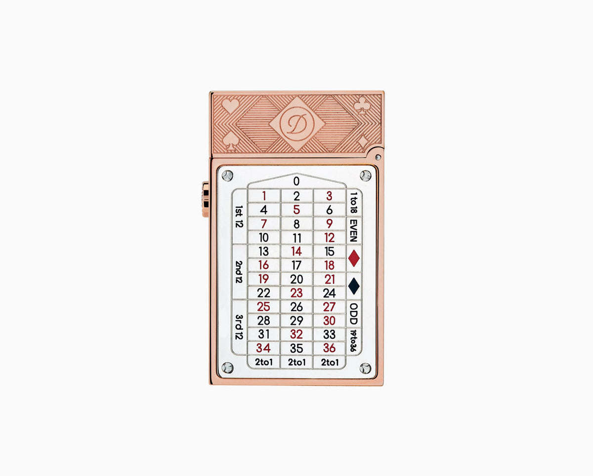 Dupont Pink Gold Casino Pocket Complication Lighter