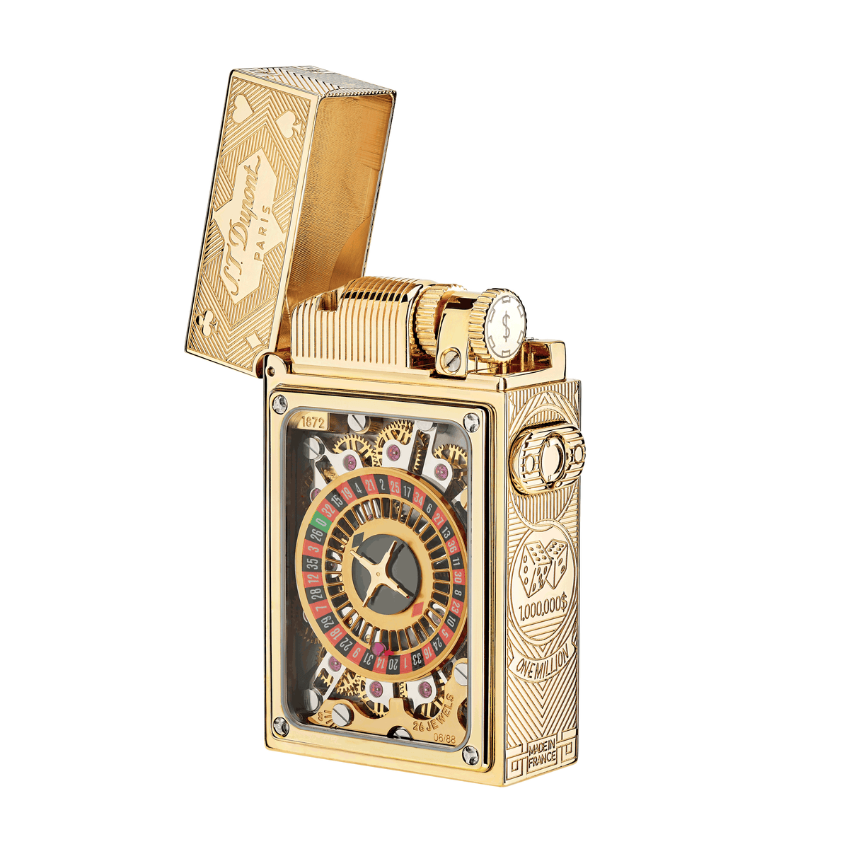 Dupont Golden Casino Pocket Complication Lighter