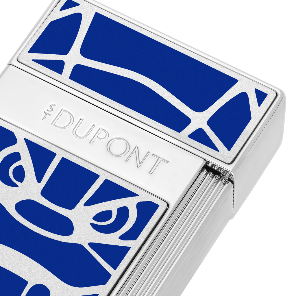 Dupont Orlinski Biggy Lacquered lighter - Blue