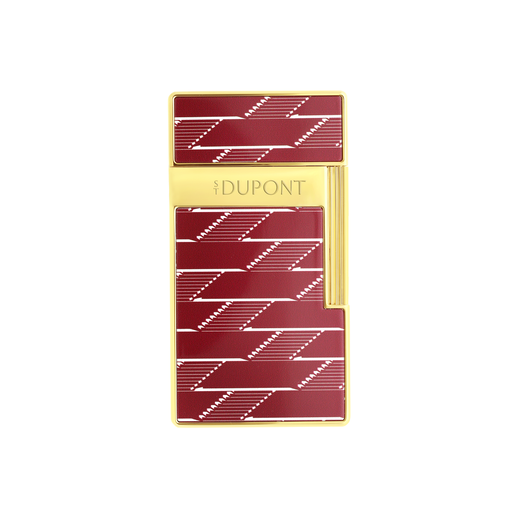 Dupont Monogram 1872 Biggy Lacquered lighter - Burgundy