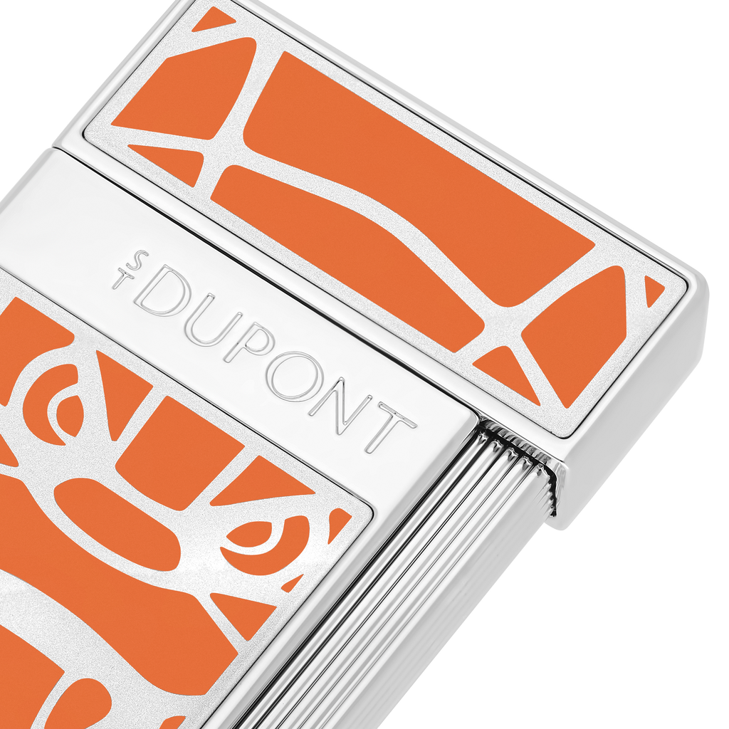 Dupont Orlinski Slimmy Lacquered lighter - Orange