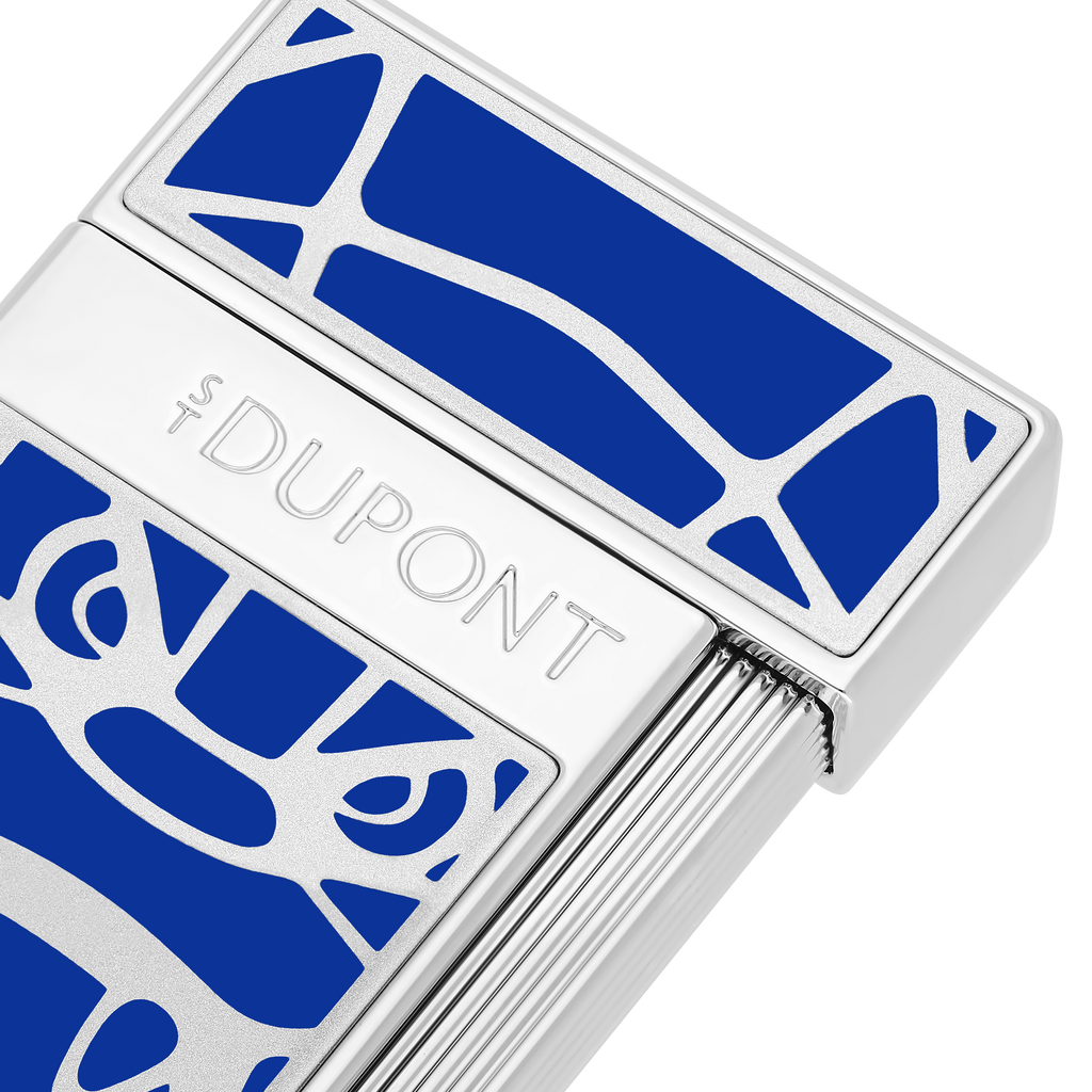 Dupont Orlinski Slimmy Lacquered lighter - Blue