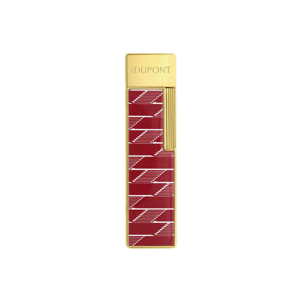 Dupont Monogram 1872 Twiggy Lacquered lighter - Burgundy