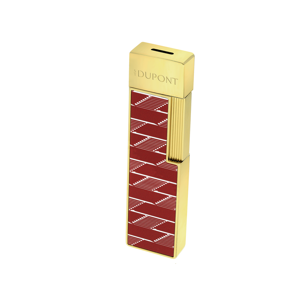Dupont Monogram 1872 Twiggy Lacquered lighter - Burgundy