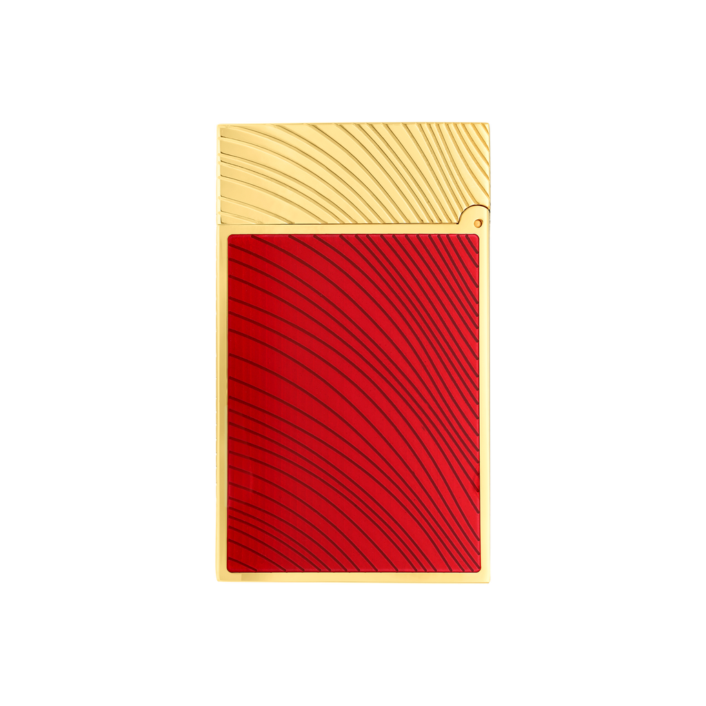Dupont Line 2 Horse mane guilloche Lighter - Red