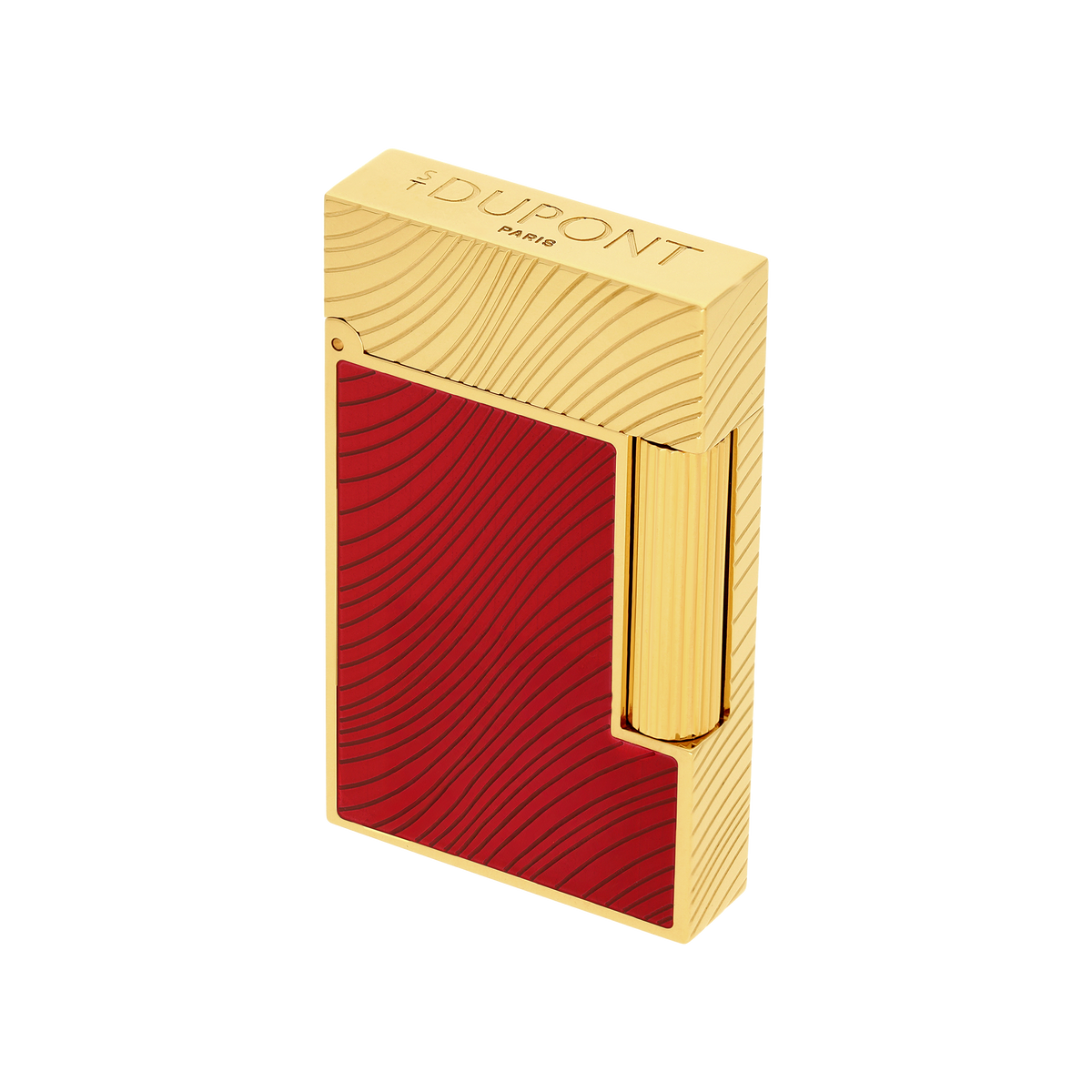 Dupont Line 2 Horse mane guilloche Lighter - Red