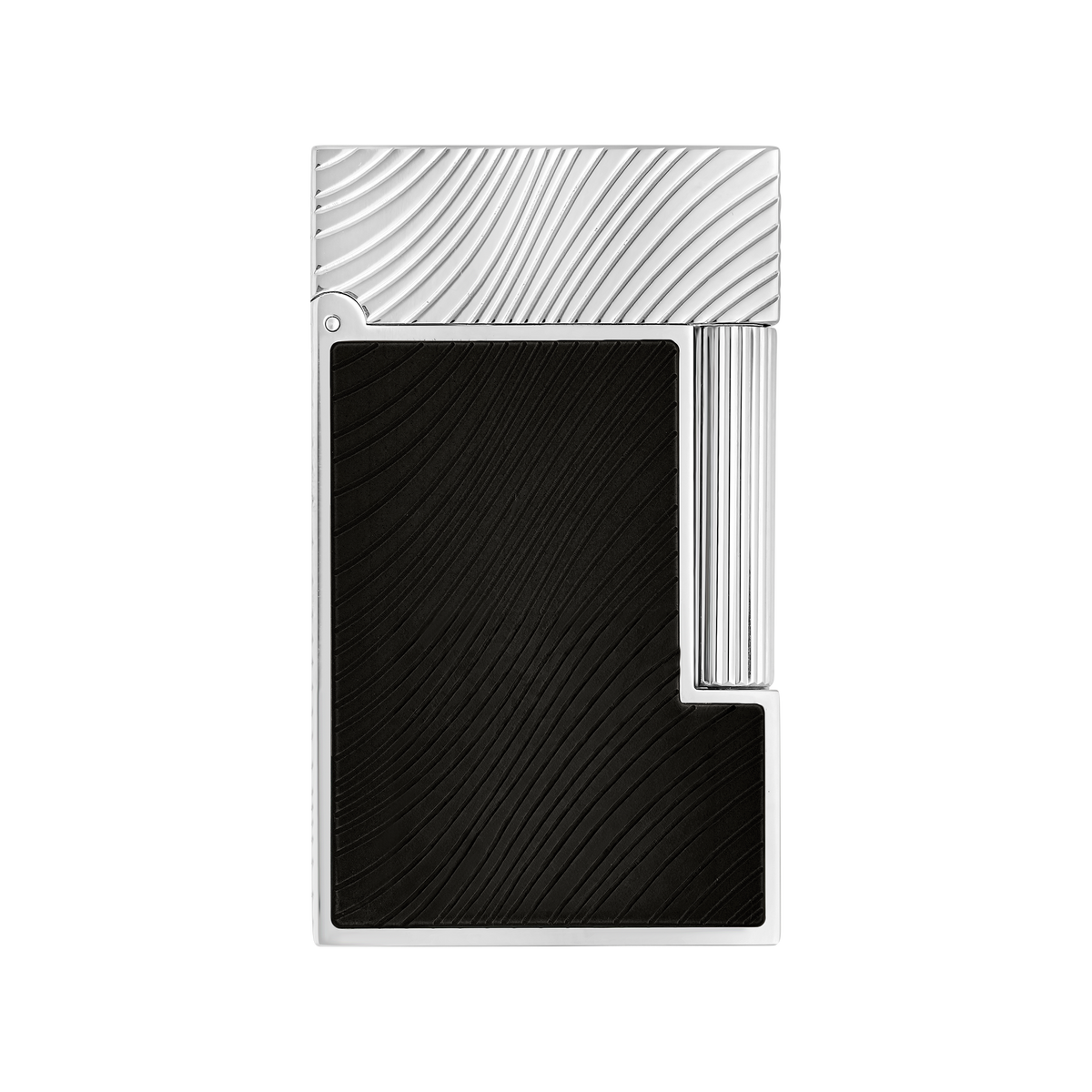 Dupont Line 2 Horse mane guilloche Lighter - Black