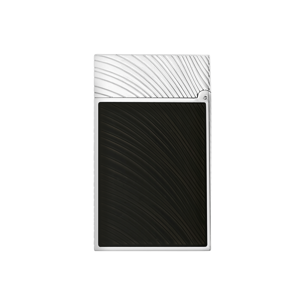 Dupont Line 2 Horse mane guilloche Lighter - Black