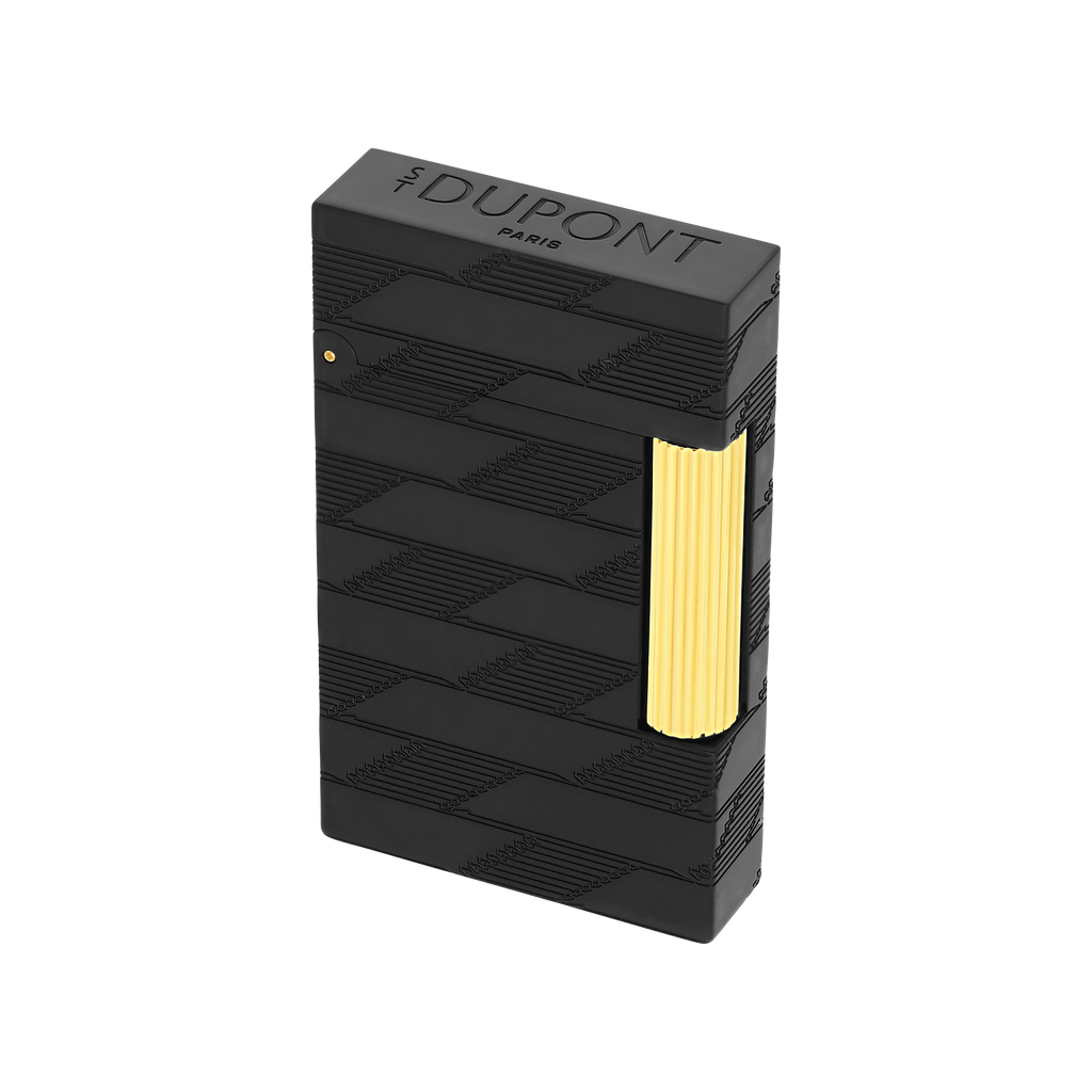 Dupont Monogram 1872 Line 2 Guilloche Lighter - Black